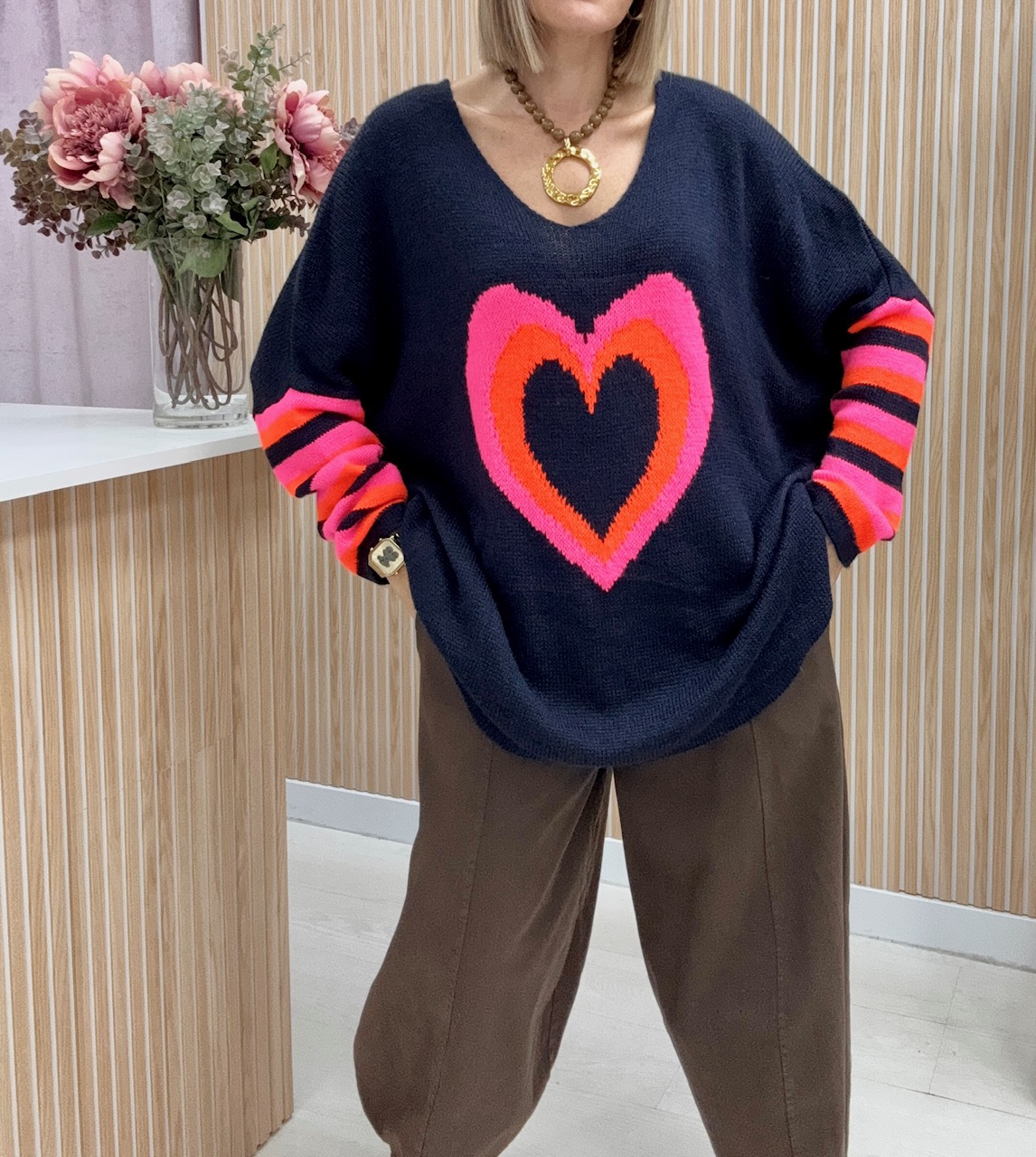 Sueter curvy fosfi cora azul marino