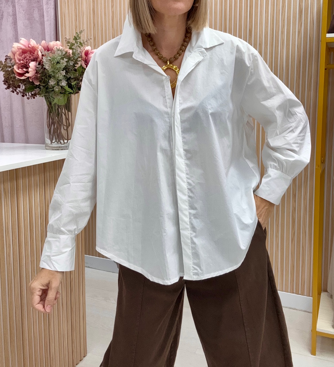 Camisa Curvy italia blanca